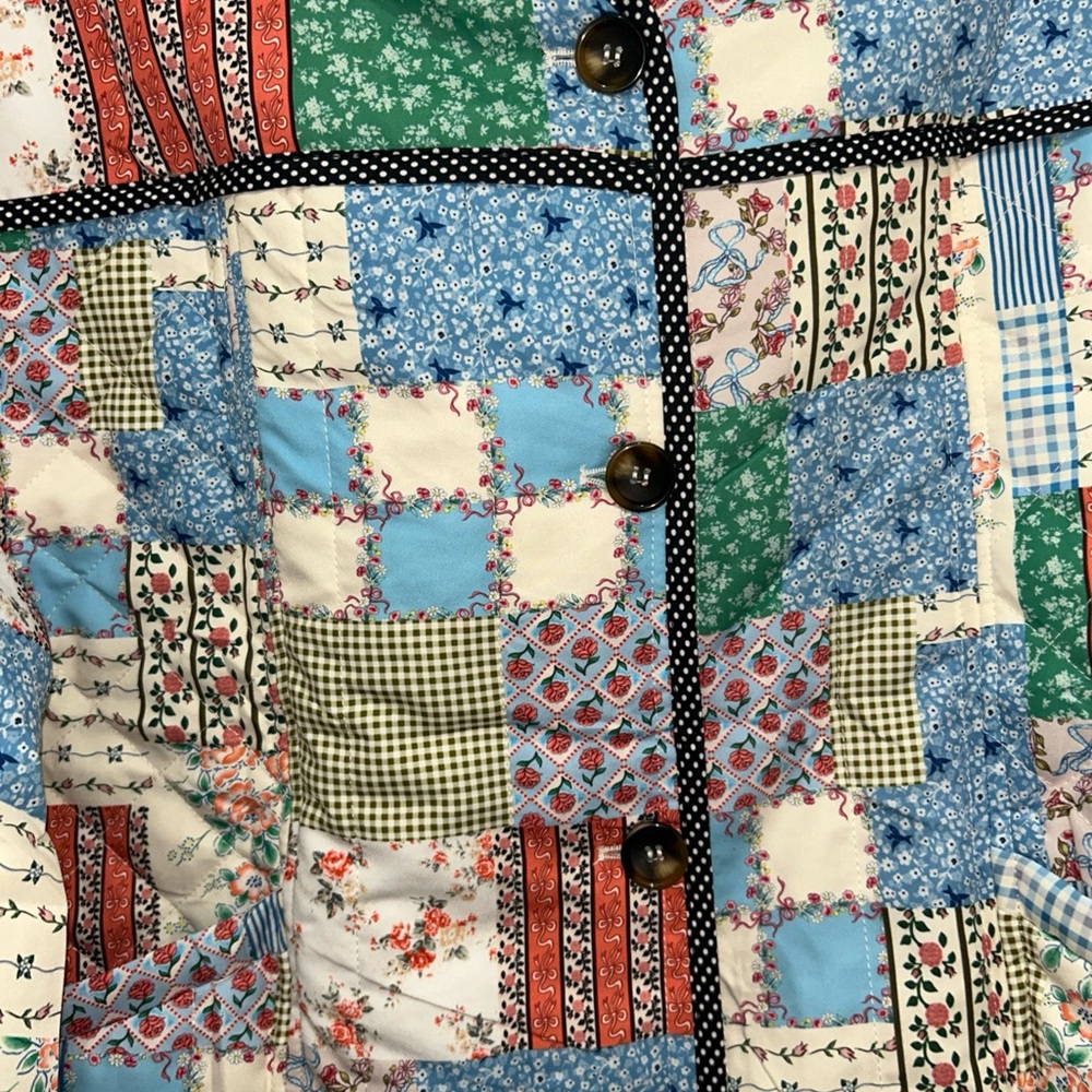 Colorful Patchwork Teddy Jacket NWT - image 3